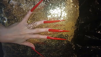Preview 1 of Baby Xxxx - Scrap long extreme nails Lady L (video short version)