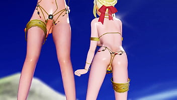 Preview 2 of Malena Morgan And Alexa - MMD Saber and Astolfo FGO Gimme x Gimme (Submitted by Deltarion)