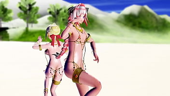 Preview 1 of Malena Morgan And Alexa - MMD Saber and Astolfo FGO Gimme x Gimme (Submitted by Deltarion)