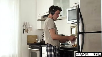 Preview 1 of Old Mom Full Moves - Stepson buttfucked by gay step-dad