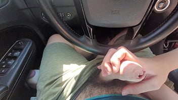 Preview 2 of Babe Xxxx Prom - Public car handjob cumshot