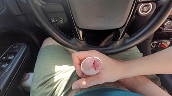 Preview 3 of Babe Xxxx Prom - Public car handjob cumshot