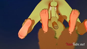 Preview 4 of Brianna Love Vs Rico Strong - Inuyasha - Inuyasha x Koga Chestjob,  blowjob &amp_ Doggy Style Fuck - Yaoi 3D Gay animation