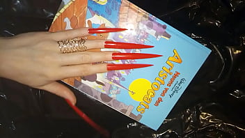 Preview 1 of Masseur Forced Fucked - Scrap red long extreme nails Lady L (video short version)