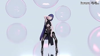 Preview 2 of Upper Floor Slave Kink - MMD Raiden Mei with garterbelt Phone Number
