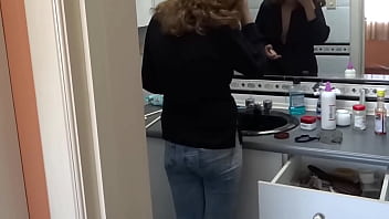 Preview 1 of Loni Sanders Porn - The maid&#039_s stepson masturbates in front of me and I pull down my jeans to touch myself