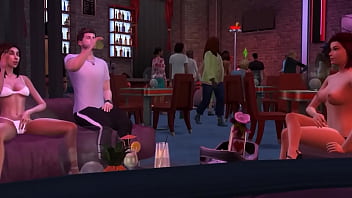 Preview 3 of Big Tits Fuck Fat Man - MFF Threesome at a Brothel    3D Hentai ( Simlish Dzire Episode 9 )