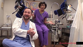 Preview 4 of Pitykitty Fucked - Jackies Banes Gets Yearly Gyno Exam by Nurse Lilith Rose Caught on Hidden Camera @ GirlsGoneGyno Reup