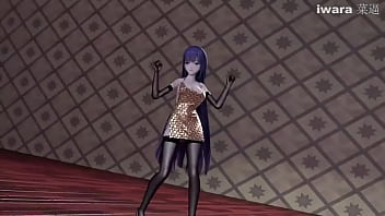 Preview 2 of Mom Celebtity Movies - MMD Raiden Mei stockings garterbelt wiggle