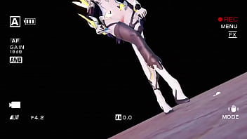 Preview 2 of Pregnant Big Clit - MMD Raiden Mei Sexy Tights And Pussy Beads