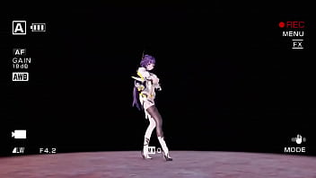 Preview 3 of Pregnant Big Clit - MMD Raiden Mei Sexy Tights And Pussy Beads