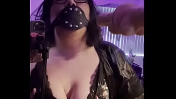 Preview 3 of Girl First Night - Slutty Moaning Around My Cock Gag