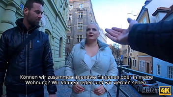 Preview 2 of Lesbain Slave Eat Shit - HUNT4K. Cuck beobachtet gehorsam,  wie der reiche J&auml_ger seine luxuri&ouml_se Freundin fickt