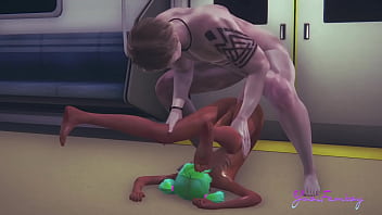 Preview 4 of The First Cock - Yaoi Femboy Ash - This femboy didn&#039_t expect this to happen on the train