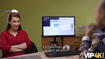 Preview 2 of Skinny Boy Ilf - VIP4K. L&#039_agent de pr&ecirc_t a acc&egrave_s &agrave_ la belle chatte de la pauvre rousse