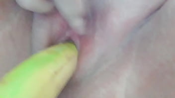 Preview 3 of Irani Mather And Sister - Putting a big banana on my tight pussy