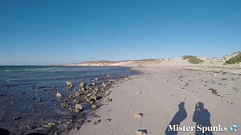 Preview 1 of Jzzzxxx Sex - Public Cum Swallow After Balls Deep Deepthroat Blowjob on the Beach