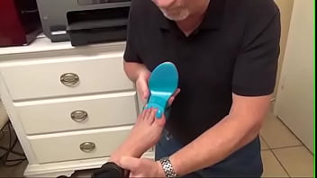 Preview 4 of Very Sweet Girl Riding Cock - Worship Her Blue Toenails