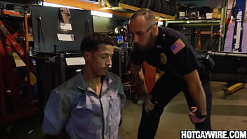Preview 2 of Dp Entre Amis - Two officers arrest a guy then fuck him (part 1) - gay porn