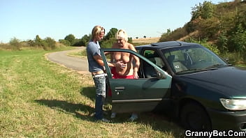 Preview 4 of Ayumi Natsume - Blonde getting doggy-fucked roadside