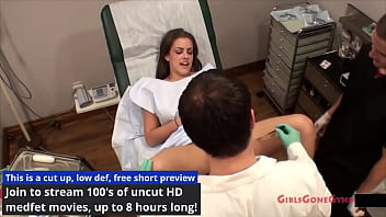 Preview 2 of Sis Bro Xnzx - Katie Cummings Gets Freshman Gyno Exam For School By Doctor Tampa &amp_ Male Nurse Neo On Hidden Cameras @ GirlsGoneGyno Reup