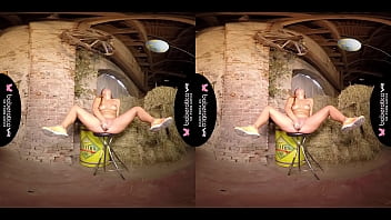 Preview 4 of Rosie Atk Hairy - Solo girl,  Daphne Klyde is moaning while cumming,  in VR