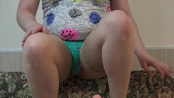 Preview 1 of Bbw Park Roboydyce - Anal masturbation with a big rubber dick Brunette with a plump belly fucks her nice ass and fingers her hairy pussy Homemade fetish