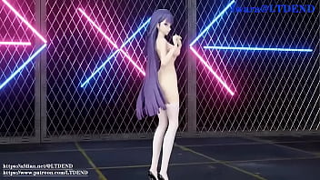 Preview 3 of Dark Nipple Flash - MMD Raiden Mei chinese dress shake it (Submitted by LTDEND)