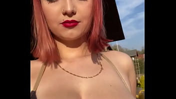 Preview 2 of Parausan Ni Dad - 18 YEAR OLD WOMAN SHOWS TITS OUTDOORS