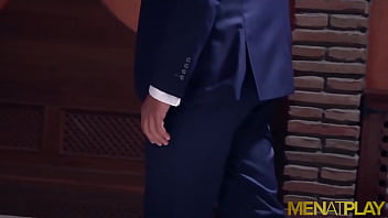 Preview 1 of Je Viole Ma Grand Mere - MENATPLAY Classy Businessman Xavi Duran Anal Fucks Blond Gay