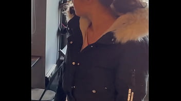 Preview 1 of Fisting And Tit Sucking - Good sex in the restaurant with busty Asian French Mailyne