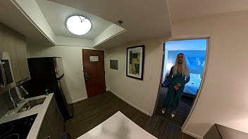 Preview 4 of Seachmature Jepan Mom And Son - Sexy Crossdresser Jerking Off in Kitchen VR