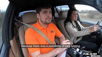 Preview 2 of Full Xxx Sexyvideos Downlod - Euro publicly blows driving instructor in car