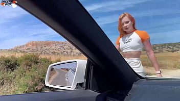 Preview 1 of Animal Film Pron Hd Me - Girl Sucking Dick Stranger in Car and Doggy Fuck on a Rest