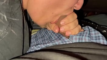 Preview 1 of Mofos Asian Sex - Getting head in car