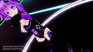 Preview 1 of Lesbian Twin Movies - MMD Purple Heart Naked Dance Conqueror (Submitted by Hinee)