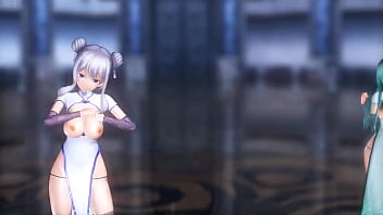 Preview 3 of Wold Heroines - MMD Prinz Eugen And Kashima And Suzuya Kancolle (Submitted by deepkiss)