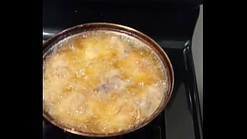 Preview 2 of Kutta Xnxx Video - Tristina Millz Cooking Chicken