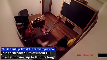 Preview 2 of Big Grenma - Flunkies Lenna Lux,  Angelica Cruz &amp_ Reina Get Summer Physical By Nurse Lilith Rose While Teacher Watches @ GirlsGoneGyno Reup