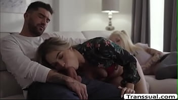 Preview 3 of Japan Shemale Hot Mom - TS Emma sucks dudes dick so good