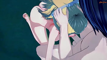 Preview 3 of Full Ainal - Kohaku gives a great blowjob before letting him cum all over her face and tits - Dr Stone Hentai.