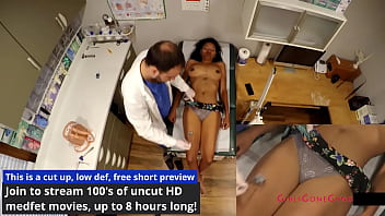 Preview 2 of Fuk Hospital - Ebony Student Hottie Nikki Star&#039_s Gyno Exam Caught On Spy Cam By Doctor Tampa &amp_ Nurse Lilly Lyle @ GirlsGoneGyno! - Tampa University Physical Reup