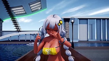Preview 2 of And My 15 Year Old Son - MMD Kizuna Akari DEEP BLUE TOWN He Oideyo (Submitted by P masu)