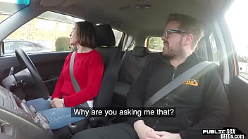 Preview 2 of Xxxi Videos 3g - Student driver publicly creampied on backseat