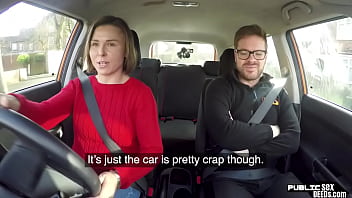 Preview 1 of Xxxi Videos 3g - Student driver publicly creampied on backseat