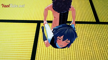 Preview 4 of Sandy Wind - Fate FGO Fate Grand Order Yaoi Hentai 3D - Shirou Blowjob and Bareback with Sieg in a Tatami and cums in her mouth and ass - Hard Sex Gay Animation