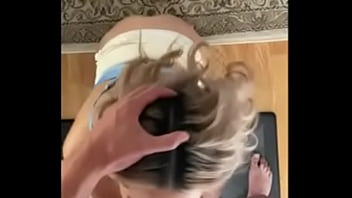 Preview 3 of Banana And Girl - slutty asian latina gives deepthroat blowjob and cummed on ass
