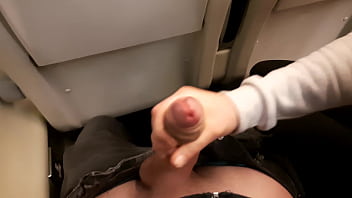 Preview 3 of Hairy Natural Pov - Public dick flash in the train. Stranger girl jerk me off and suck me till I cum. Risky real outdoor