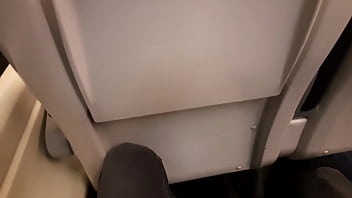 Preview 1 of Hairy Natural Pov - Public dick flash in the train. Stranger girl jerk me off and suck me till I cum. Risky real outdoor