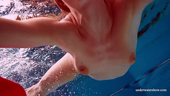 Preview 4 of Baby 15ag - Sexy naked twat Avenna swims nude in the pool
